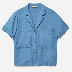 Everlane Linen Workwear Shirt in Aegean Size M